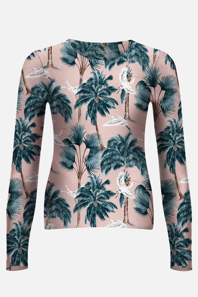 The Sun Shirt Silhouette - Pink Sand Heron Print