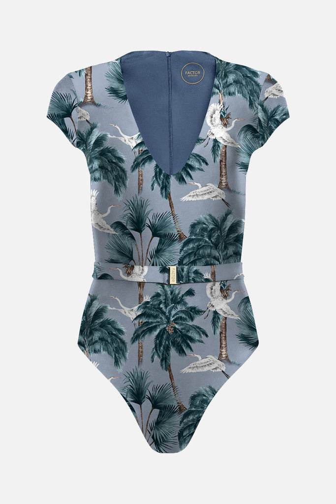 The Plunge Silhouette - Horizon Blue Heron Print