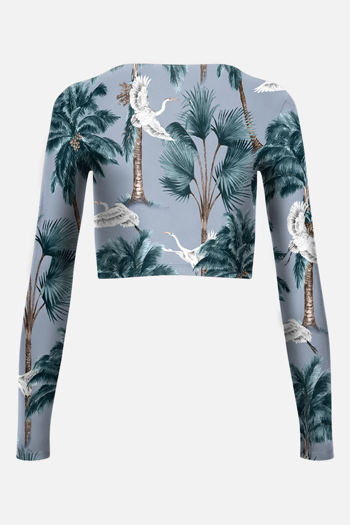 The Crop Plunge Silhouette - Horizon Blue Heron